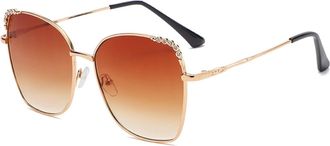 Generic Ladies Cat Eye Retro Large Frame Sunglasses (Color : A, Size : Medium)