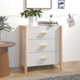 vidaXL Aparador De Madera Contrachapada Blanco 62x38x70 Cm Vidaxl