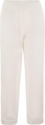 Brunello Cucinelli Brunello Cucinelli Womens Track Trousers In Light Cotton Fleece - Ivory - Size Medium