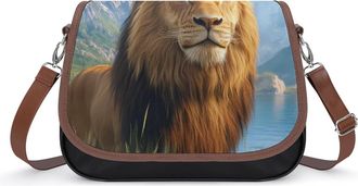 Generic Lion Lake Womens Crossbody Bag Fashion Shoulder Handbags Message Tote Bag with Adjustable Strap