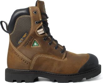 Royer Cosm&eacute;tique Mens Flx Pareshok Comfort Protection Bumper Toe Work Boots In Brown