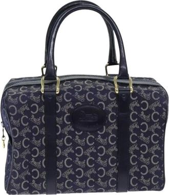 Celine Pre-owned Handbags, female, Blue, Size: ONE SIZE Pre-owned Canvas Handbag