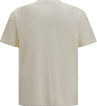 Palm Angels Mens Beige Cotton T-Shirt