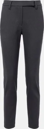 Brunello Cucinelli Cotton-blend slim pants