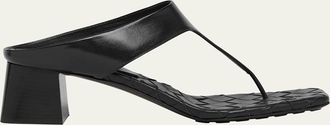 Bottega Veneta Marella Leather Thong Slide Sandals