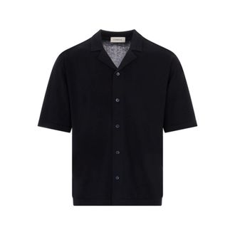 Laneus Cardigans, male, Blue, Size: L Knitted Shirt