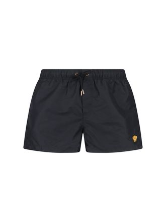 Versace Swim Golfo Medusa Patch Swim Shorts - Black