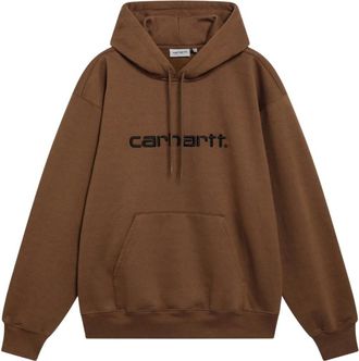 Carhartt Work in Progress Hooded Sweat - Heren - Hoodies - Bruin - 2XL - Katoen - Hoodies & sweatvesten