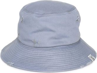Miharayasuhiro distressed-effect cotton bucket hat - men - Cotton - One Size - Blue