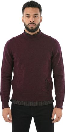 Maison Margiela Maroon Crew Neck Sweater