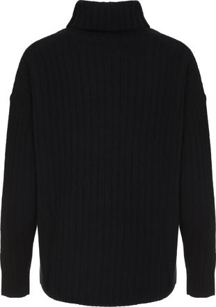 Max Mara Womens Ribbed Wool And Cashmere Sweater Black