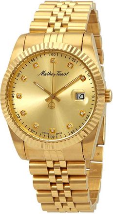 Mathey-Tissot Mathey II Quartz Crystal Gold Dial Mens Watch H710PDI