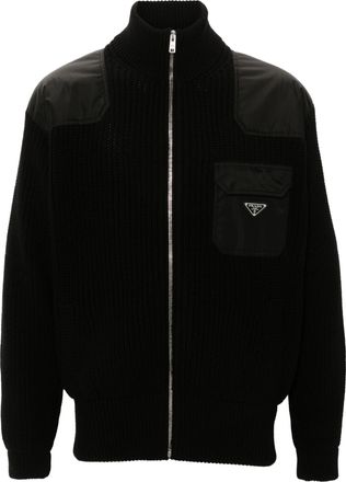 Prada Re Nylon-Einsatz-Cardigan