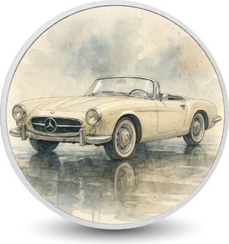 OEM Moneda De Plata Fina De 1 Oz Con El Icono De Marfil gracia Bajo La Lluvia