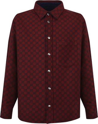 Gucci Hombre, Camisas, Rojo, Talla: L