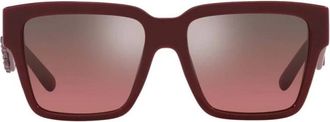 Dolce & Gabbana Trendy vierkante zonnebril 4436 30917E - Dames - Zonnebrillen - Rood - 55 MM - Accessoires