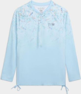 Salt Life Fade Away Performance Long Sleeve in Aquamarine at Nordstrom, Size X-Large