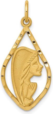 Diamond2Deal 14k Yellow Gold Blessed Mary Charm