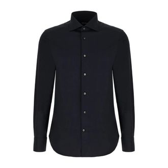 Ermenegildo Zegna Casual Shirts, male, Black, Size: L Casual Shirts