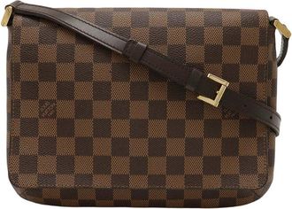 Louis Vuitton Brown Damier Ebene Musette Tango (Authentic Pre-Loved)
