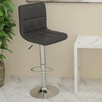 vidaXL Taburete De Cocina De Cuero Sint&eacute;tico Negro Vidaxl