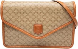 Celine Pre-owned Cross Body Bags, female, Beige, Size: ONE SIZE Pre-owned Fabric Crossbody Bag