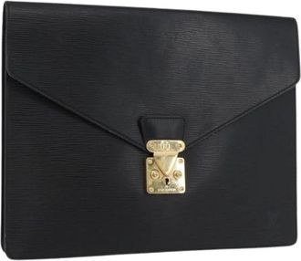 Louis Vuitton Pre-owned Leren Clutch - Dames - Vintage Clutch - Zwart - ONE Size - Leer - Vintage