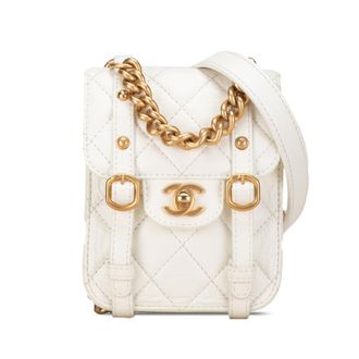 Chanel Gequilted Keten Schoudertas