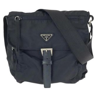 Prada Pre-owned Tessuto Nylon Shoulder Bag - Dames - Pre-owned - Zwart - Maat: ONE Size Nylon