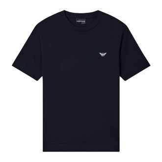 Emporio Armani Eagle Embroidery Crew-Neck T-Shirt - Heren - T-shirts - Blauw - XS - Katoen - Tops
