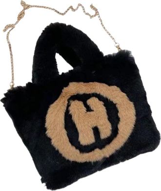 Generic Hand-held crossbody bag casual and versatile womens winter faux plush bag