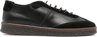 Buttero Logo-Embossed Leren Derby Schoenen - Heren - Veterschoenen - Zwart - 43 EU - Leer - Schoenen