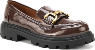 Unze Women APICHU Glossy Perfect Loafer Shoes UK Size 3-8 Dark Brown