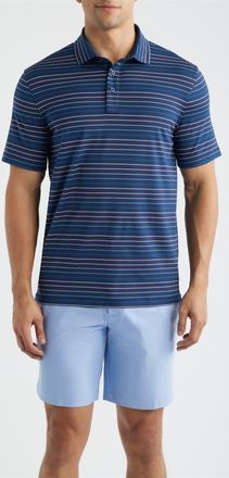 G/Fore Stripe Performance Golf Polo in Twilight /Baja at Nordstrom, Size Xx-Large