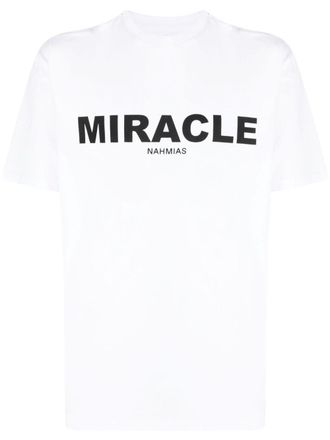 Nahmias slogan-print cotton T-Shirt - White