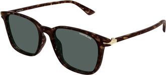 Montblanc Zonnebril - Heren - Zonnebrillen - Bruin - 52 MM - Accessoires