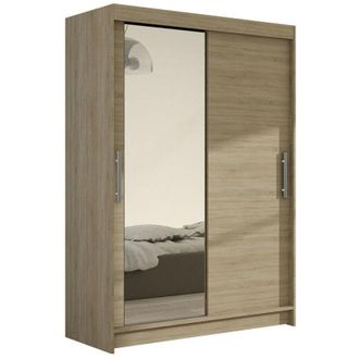 Mirjan24 Mobilier1 - Armario Closico 128, Roble Sonoma, 200x120x58cm, Puertas de armario: Correderas, Número de estantes: 0
