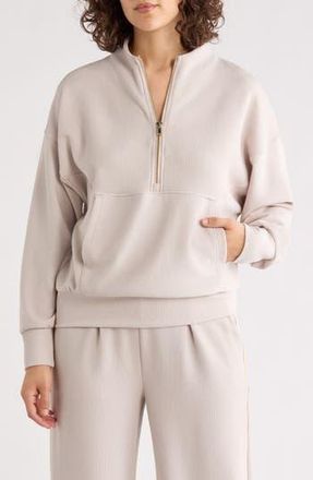 90 Degree by Reflex Scuba Ribbed Half Zip Pullover in Shadow Rock at Nordstrom Rack, Size X-Large