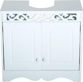 HOMCOM Under Sink Cabinet - MDF-White | TJ Hughes White