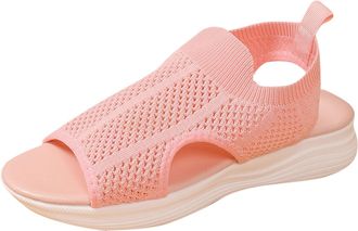 Generic Slip On Sandals For Women UK,Orthopedic Shoes for Womens,Lightweight Walking Summer Beach Washable Slingback Sandals Open Toe Ankle Strap Shoes with A