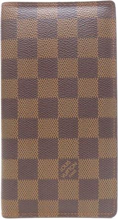 Louis Vuitton Brown Damier Canvas Ebene Damier Canvas Wallet (Bi-Fold) (Pre-Owned)