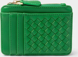 Simons Womens Basketweave card holder