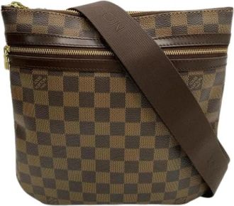 Louis Vuitton Pre-owned Pochette Schoudertas - Dames - Vintage Schoudertas - Bruin - ONE Size - Leer - Vintage