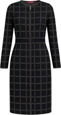 Carolina Herrera Kleedjes - Dames - Korte kleedjes - Zwart - L - Leer - Kleedjes