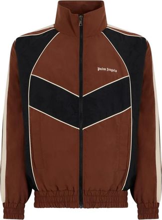 Palm Angels Sportjack - Heren - Vesten met rits - Bruin - M - Polyester - Hoodies & sweatvesten