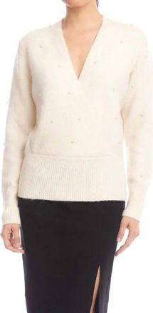 Karen Kane Pearl Wrap Sweater - Plus In Cream