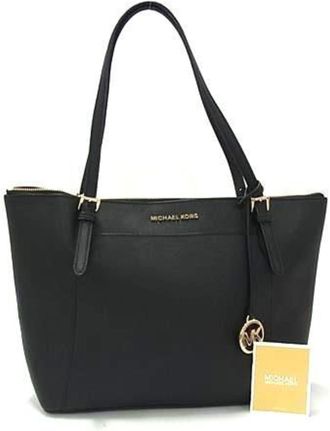 Michael Kors Black Leather Handbag Shoulder Bag Tote Bag (Pre-Owned)