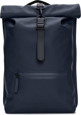 Rains Rolltop Waterproof Rucksack in Navy at Nordstrom