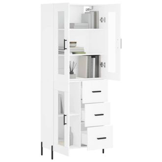 Berkfield Home Highboard White 69.5x34x180 cm Engineered Wood