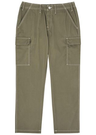 True Religion Contrast-stitch Twill Cargo Trousers - Khaki - 32 (W32 / M)